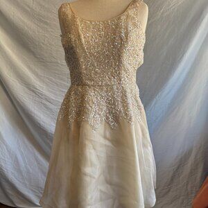 Jill Stuart Iman Sequin Strapless Dress | Color: Kiss / Champagne | Size 4 | NWT